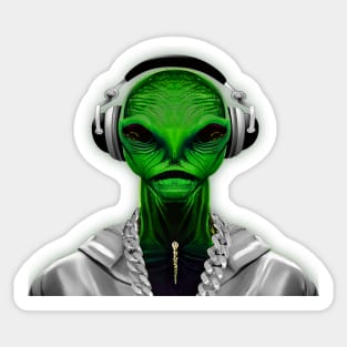 Hip hop Alien - Humanized Sticker